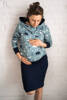 Spódnica ciążowa Tummy z dzianiny w prążki granatowa