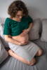 Spódnica ciążowa Tummy z dzianiny w prążki jasny melanż