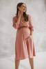 Sukienka ciążowa i do karmienia Lovely Dress Midi rękaw 3/4 herbal rose