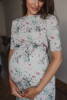 Sukienka ciążowa i do karmienia Two Ways LONG w magnolie i ptaki